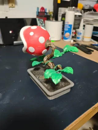 Planta Piraña Mario Bonsái 3D Figura