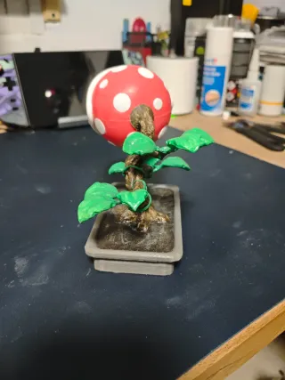 Planta Piraña Mario Bonsái 3D Figura