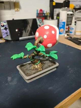 Planta Piraña Mario Bonsái 3D Figura