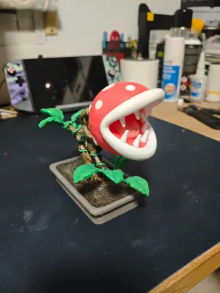 Planta Piraña Mario Bonsái 3D Figura