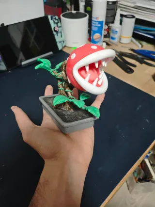 Planta Piraña Mario Bonsái 3D Figura