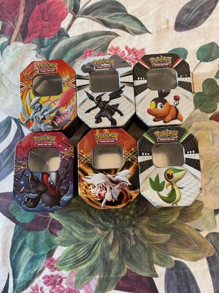 6 Latas Pokémon BW Vacías
