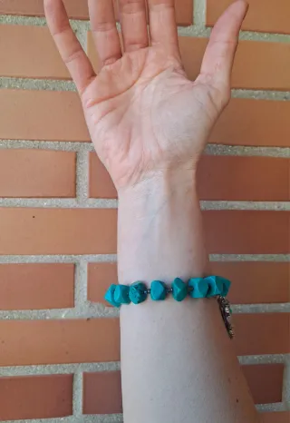 Pulsera piedras turquesa hippie etnico