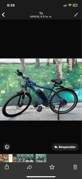Bicicleta Eléctrica Azul