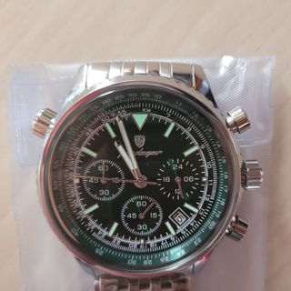 Reloj POEDAGAR Hombre Verde y Plateado
