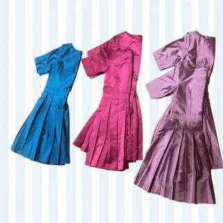 Vestido largo beige fiesta/coctel