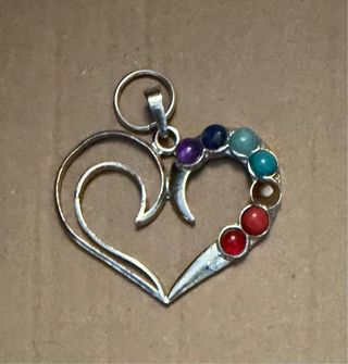Colgante Corazón Chakra Plata