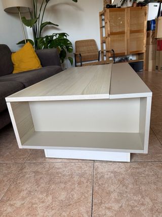 Mesa de centro elevable Japandi 110x60x40