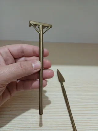 Set 3 piccoli attrezzi giardinaggio ottone