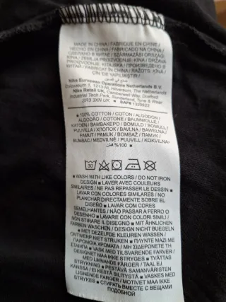 Camiseta Nike Negra Algodón