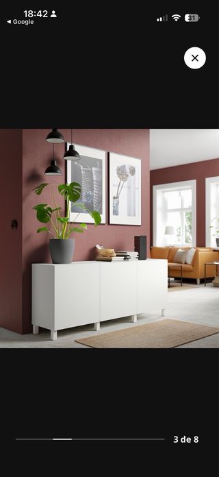 Mueble salón BESTA IKEA blanco
