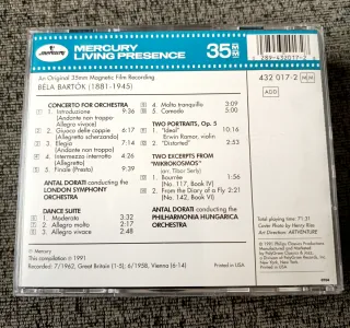 4CD Bartók Antal Dorati  Mercury Living Presence