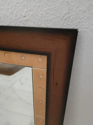 Espejo decorativo madera y cristal