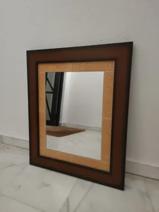 Espejo decorativo madera y cristal