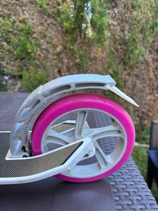 Monopatín Oxelo Mid 9 Decathlon Blanco/Rosa