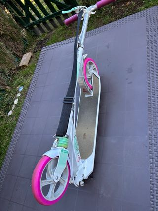 Monopatín Oxelo Mid 9 Decathlon Blanco/Rosa