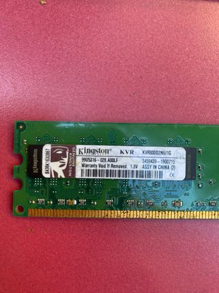 Memoria RAM Kingston DDR 512MB / 1Gb