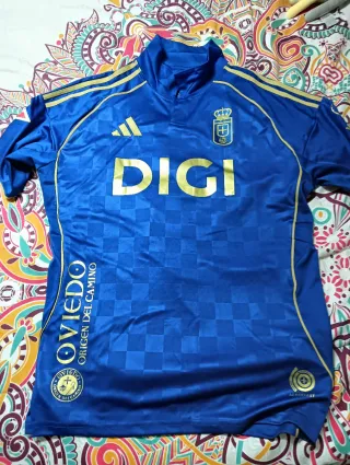 Camiseta Cazorla 8 Azul y Dorada Talla M