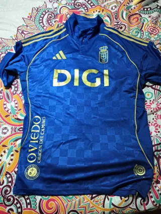 Camiseta Cazorla 8 Azul y Dorada Talla M