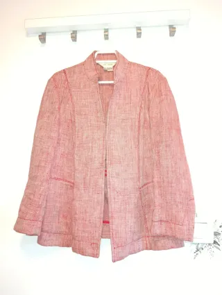 Chaqueta Zara Lino Roja y Blanca