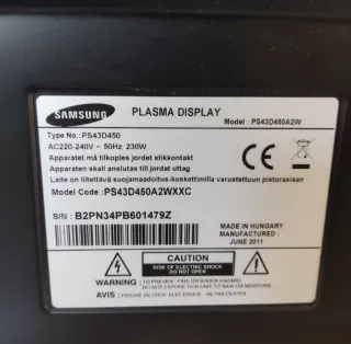 Televisión Samsung 43 Negra