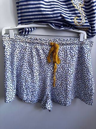 Pijama Verano Mujer Gisela Rayas y Estampado