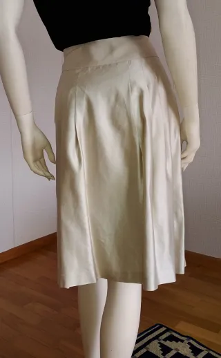 Falda Massimo Dutti Beige y Negra