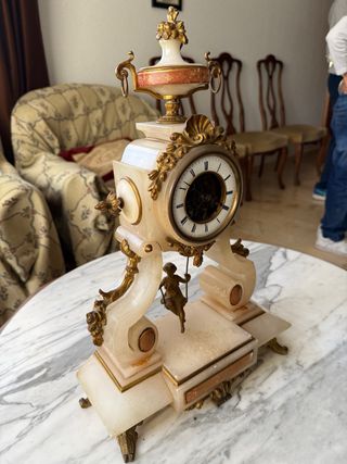 Reloj antiguo francés imperio bronce-dorado