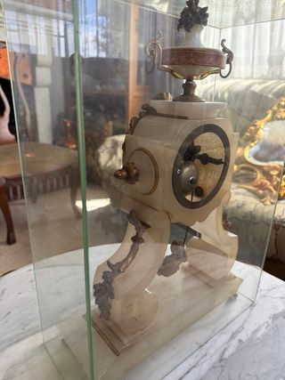 Reloj antiguo francés imperio bronce-dorado