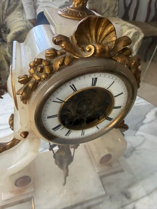 Reloj antiguo francés imperio bronce-dorado