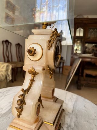 Reloj antiguo francés imperio bronce-dorado