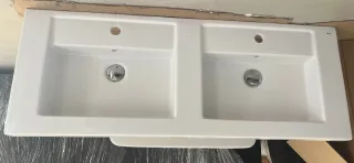 Lavabos Dobles Roca Porcelana Blancos