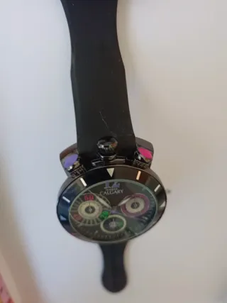 Reloj Calgary Negro Multicolor