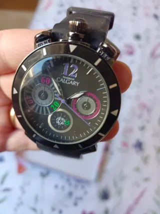 Reloj Calgary Negro Multicolor