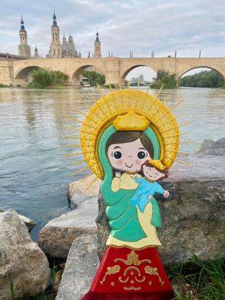 Figura Virgen del Pilar Artesanal