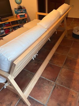 Sofá Ikea Lillberg madera estilo nórdico