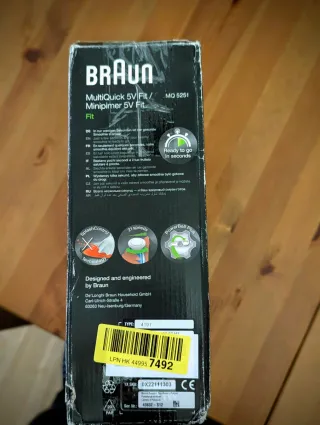 Braun Minipimer 5V MQ5251 Batidora de mano nueva