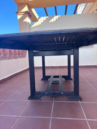 Mesa de jardín de madera extensible –