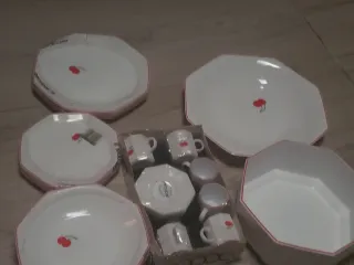 Vajilla Arcopal Cerámica con Cerezas