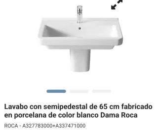 Lavabo Roca Dama-N A327783000 Blanco