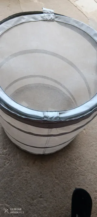 Cesto ropa redondo gris