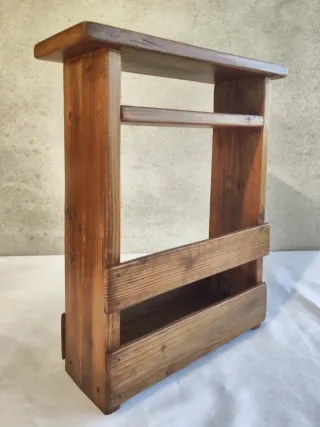 Mobiletto porta riviste in legno