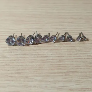 Pendientes de plata y circonita