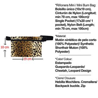 Riñonera Mini Plan B Animal Print 19x10cm