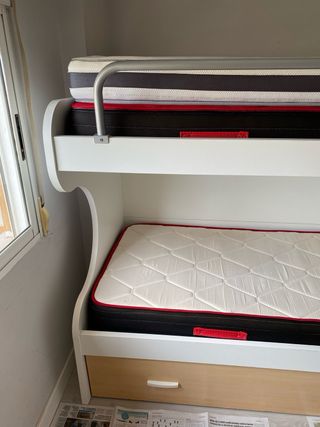 Litera triple madera y metal