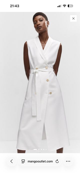 Vestido blanco Mango