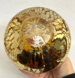 Vaso IVV in vetro dorato