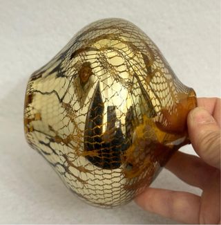 Vaso IVV in vetro dorato