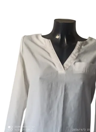 Blusa blanca manga larga