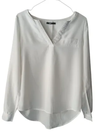 Blusa blanca manga larga